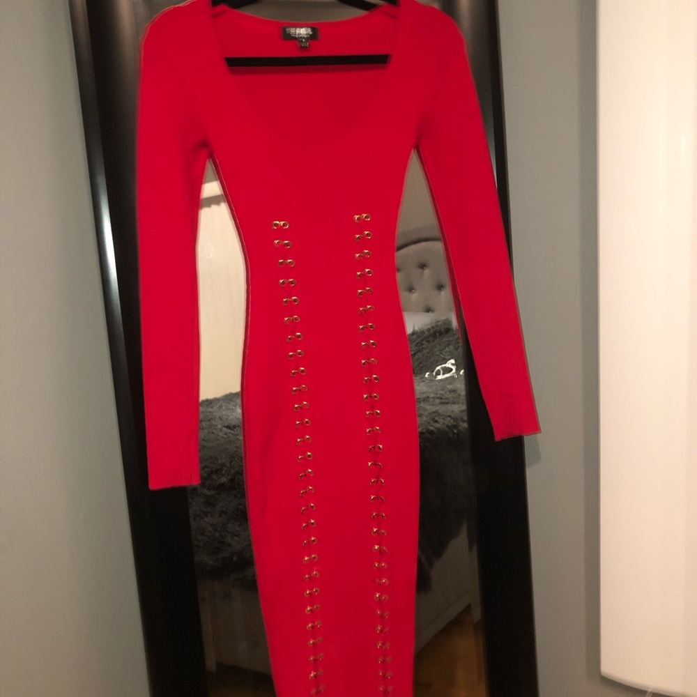 Red midi dress! Brand new!